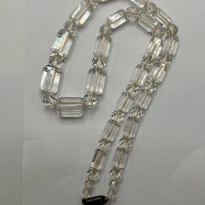 Vintage Graduated Faceted Rock Crystal Necklace